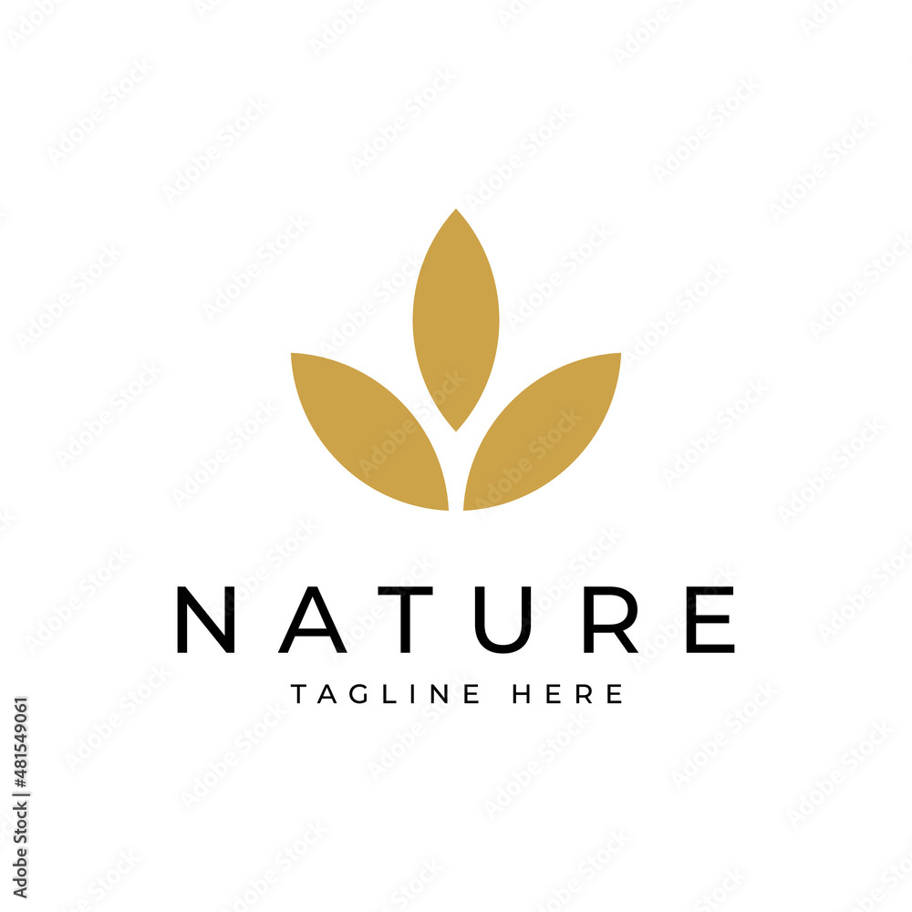 simple nature line logo