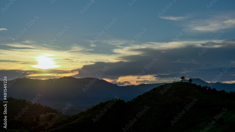 Nature background on a hill in the countryside. Nature background on a hill in the countryside.