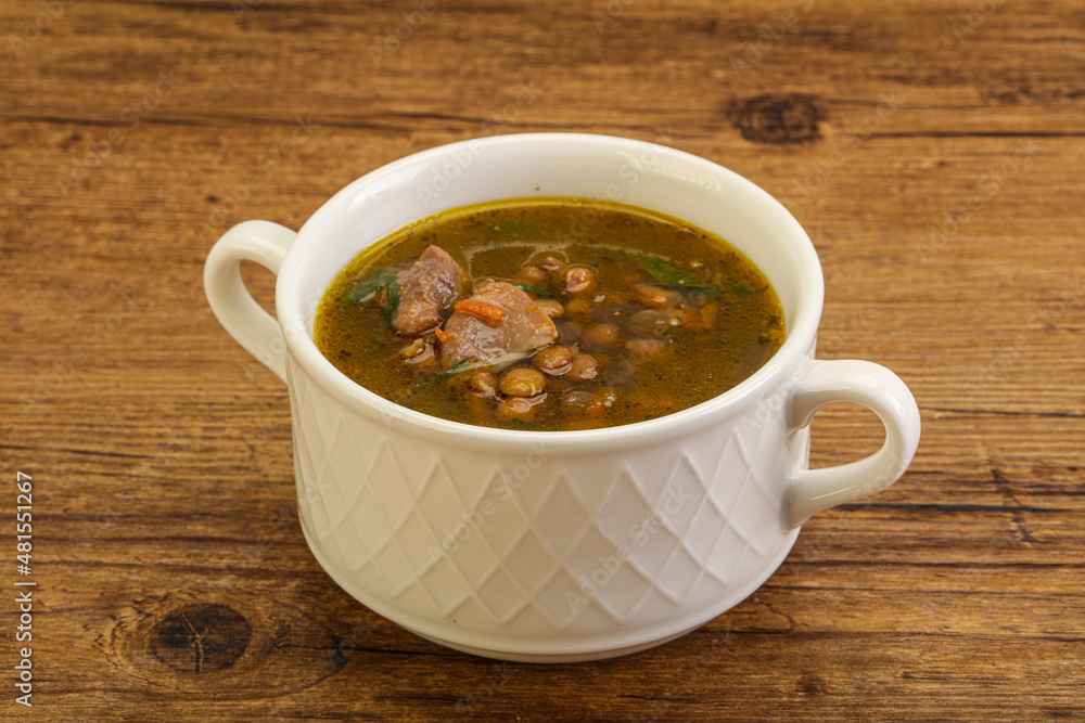 Lentil soup with chicken and vegetables Lentil soup with chicken and vegetables