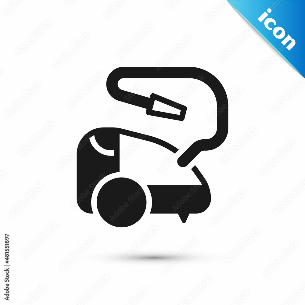 Grey Vacuum cleaner icon isolated on white background. Vector Grey Vacuum cleaner icon isolated on white background. Vector