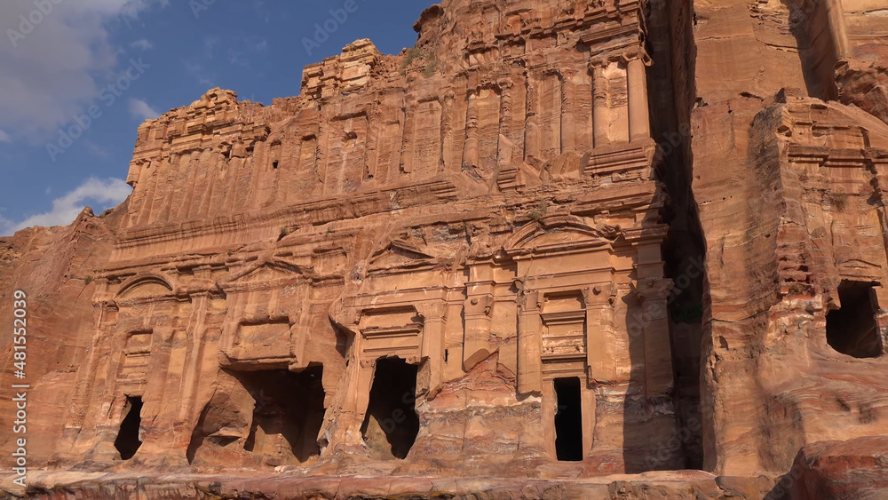 Royal Tombs and Street of Facades in Petra - Jordan, World Heritage Site