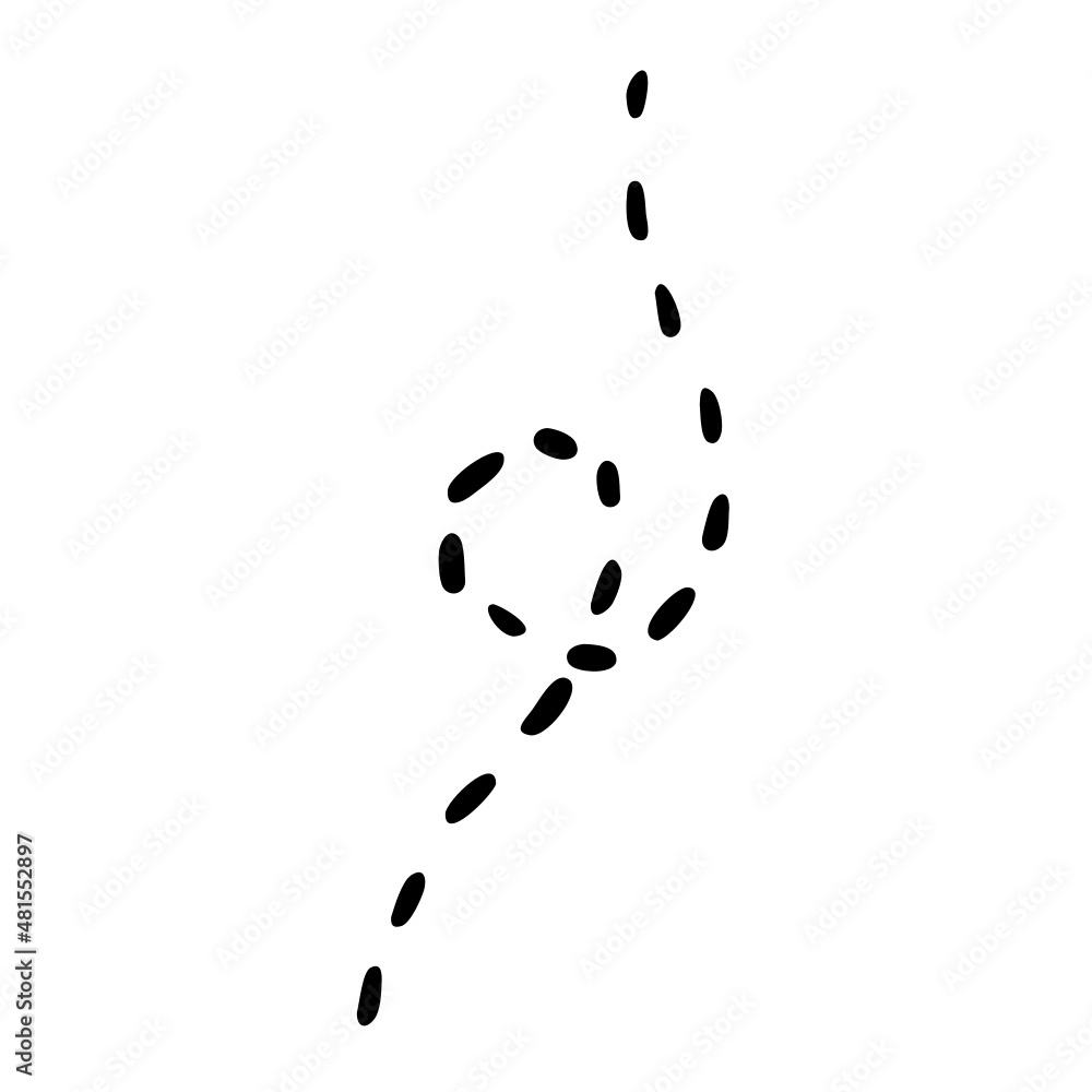 Curved Dashed Line Icon. Hand drawn isolated element in doodle style. Graphic outline design art. Good for textile, post cards, invitations, print, fabric and decoration. Curved Dashed Line Icon. Hand drawn isolated element in doodle style. Graphic outline design art. Good for textile, post cards, invitations, print, fabric and decoration.