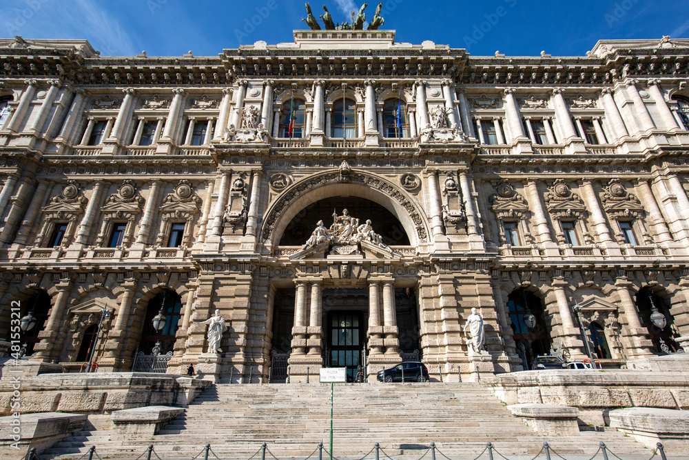 Obraz premium Palace of Justice seat of Supreme Court of Cassation (Corte di Cassazione), Rome, Italy