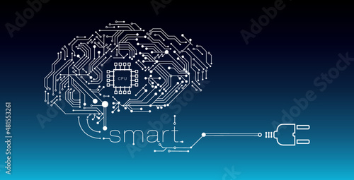 Intelligente Stromzähler Stromversorgung, icon mit Stecker 