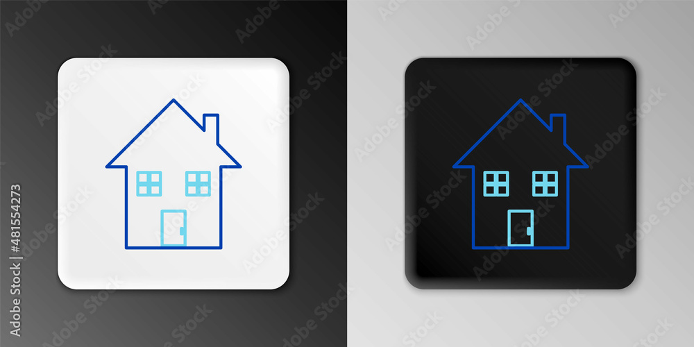 Line House under protection icon isolated on grey background. Home and shield. Protection, safety, security, protect, defense concept. Colorful outline concept. Vector Line House under protection icon isolated on grey background. Home and shield. Protection, safety, security, protect, defense concept. Colorful outline concept. Vector