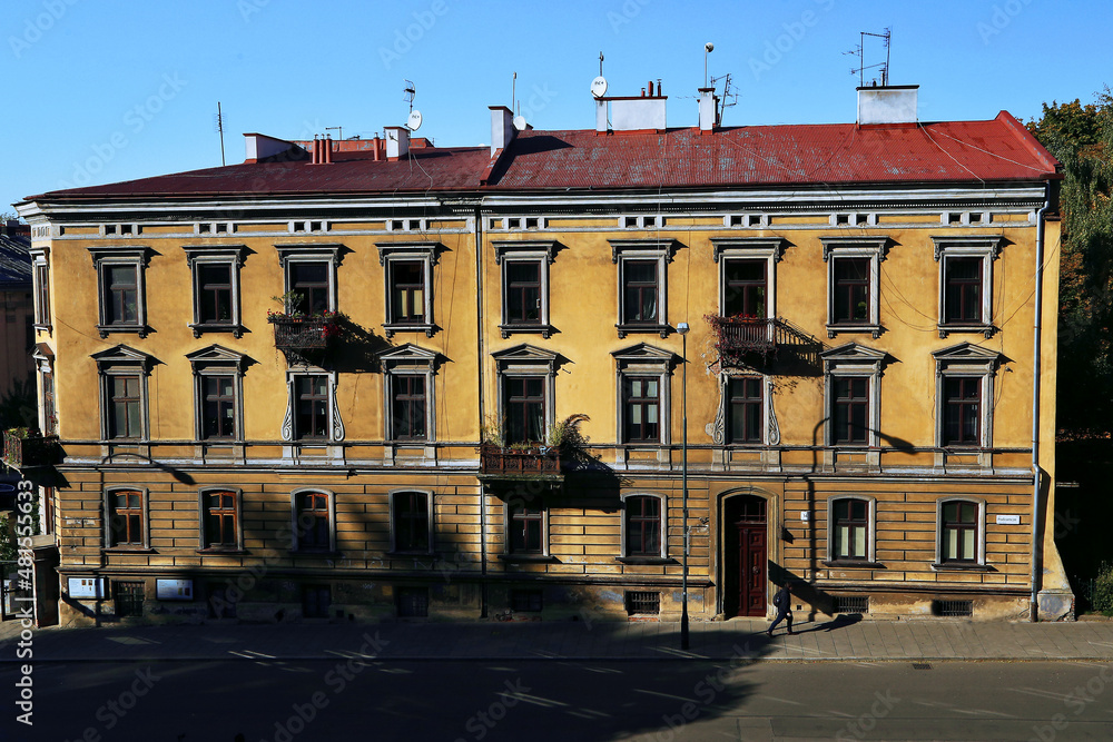 Jewish quarter house typical architecture, Poland, Krakow