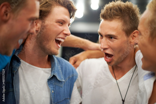 Best buds. Friends at a rock show.