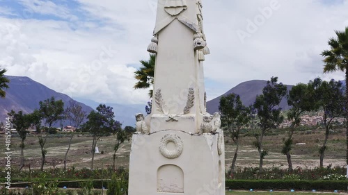 Memorial statue in Camposanto Yungay, Ancash, Peru - UHD photo