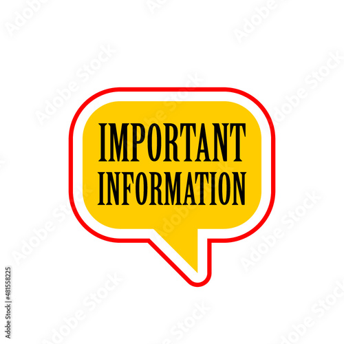 Important attention icon isolated on white background