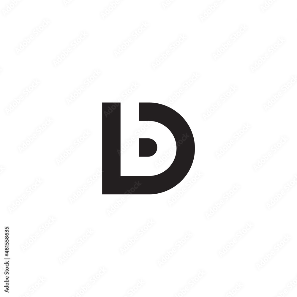 
letter Db bD D b simple symbol logo vector - obrazy, fototapety, plakaty 