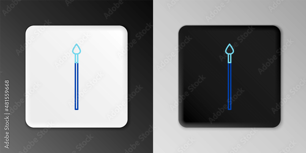 Line Medieval spear icon isolated on grey background. Medieval weapon. Colorful outline concept. Vector Line Medieval spear icon isolated on grey background. Medieval weapon. Colorful outline concept. Vector