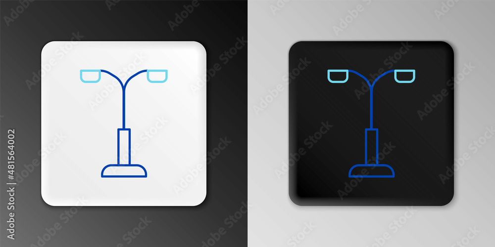 Line Street light system icon isolated on grey background. Colorful outline concept. Vector Line Street light system icon isolated on grey background. Colorful outline concept. Vector