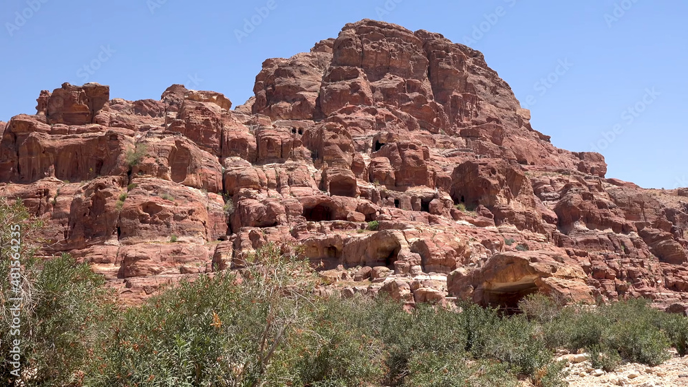 Around the Crussader Castle at el - Habis in Petra - Jordan, World Heritage Site