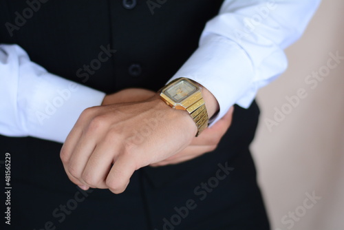 person holding watch