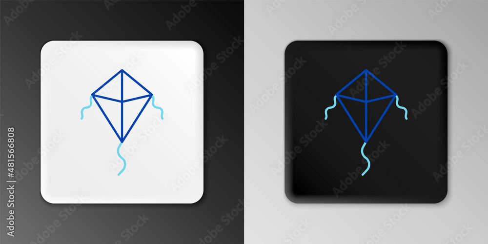 Line Kite icon isolated on grey background. Colorful outline concept. Vector Line Kite icon isolated on grey background. Colorful outline concept. Vector