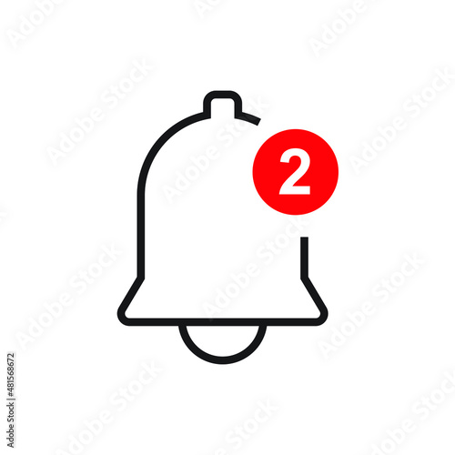 Notification bell icon design vector illustration