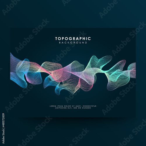 digital topography cover page background