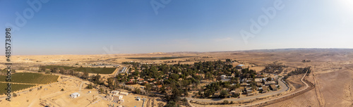 Foto Panoramic view from the sky to Mashabei Sade Kibbutz
