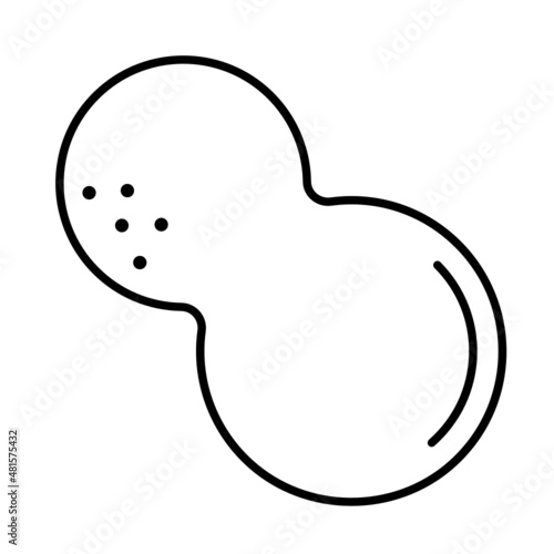 Iconos de menú de alérgenos alimentarios en círculos. Iconos blancos de alérgenos alimentarios en círculos negros. Cacahuete alergia iconos vectoriales.