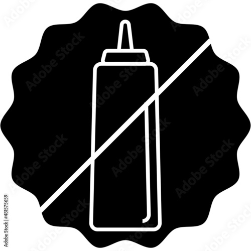 Iconos de menú de alérgenos alimentarios en círculos. Iconos blancos de alérgenos alimentarios en círculos negros. Mostaza alergia iconos vectoriales.