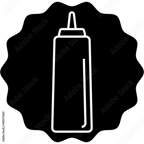 Iconos de menú de alérgenos alimentarios en círculos. Iconos blancos de alérgenos alimentarios en círculos negros. Mostaza alergia iconos vectoriales.