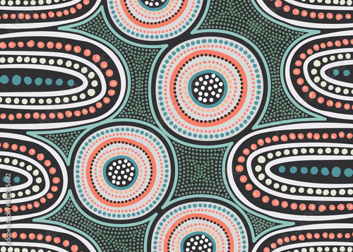Aboriginal dot design vector artwork
