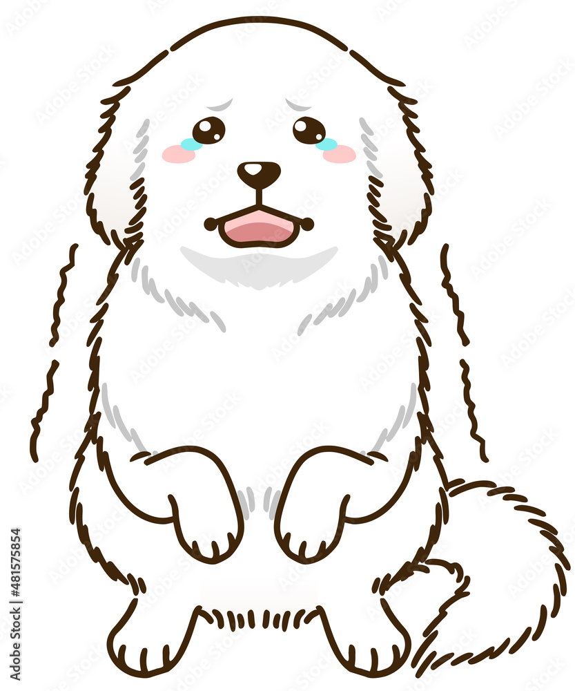 おびえるグレートピレニーズ