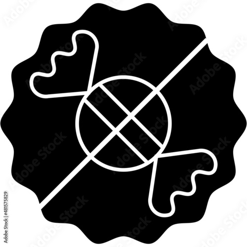 Iconos de menú de alérgenos alimentarios en círculos. Iconos blancos de alérgenos alimentarios en círculos negros. Azúcar, diabetes alergia iconos vectoriales.