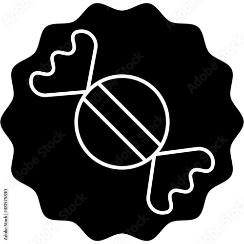 Iconos de menú de alérgenos alimentarios en círculos. Iconos blancos de alérgenos alimentarios en círculos negros. Azúcar, diabetes alergia iconos vectoriales.