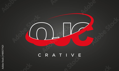 OJC creative letters logo with 360 symbol vector art template design	 photo