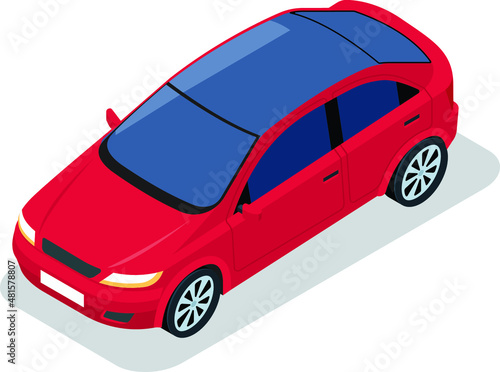 red electric sports car EV
