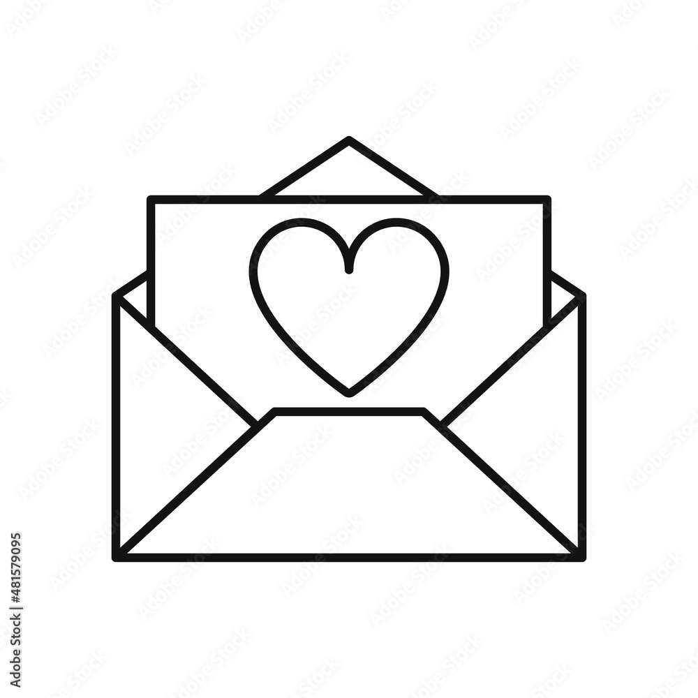 Love Latter Flat Design Vector Icon Love Latter Flat Design Vector Icon