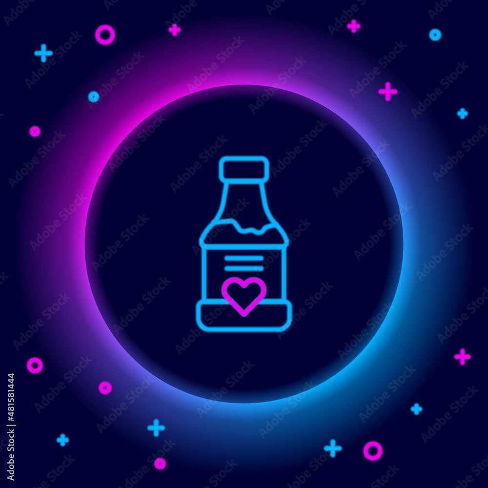 Glowing neon line Vitamin complex of pill capsule icon isolated on black background. Healthy lifestyle. Colorful outline concept. Vector Glowing neon line Vitamin complex of pill capsule icon isolated on black background. Healthy lifestyle. Colorful outline concept. Vector