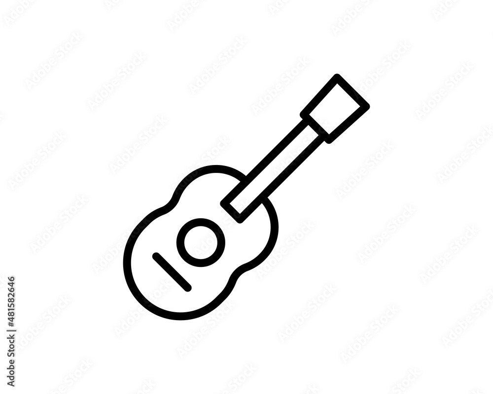 Acoustic guitar line icon. linear style sign for mobile concept and web design. Guitar musical instrument outline vector icon. Symbol, logo illustration. Pixel perfect vector graphics Acoustic guitar line icon. linear style sign for mobile concept and web design. Guitar musical instrument outline vector icon. Symbol, logo illustration. Pixel perfect vector graphics