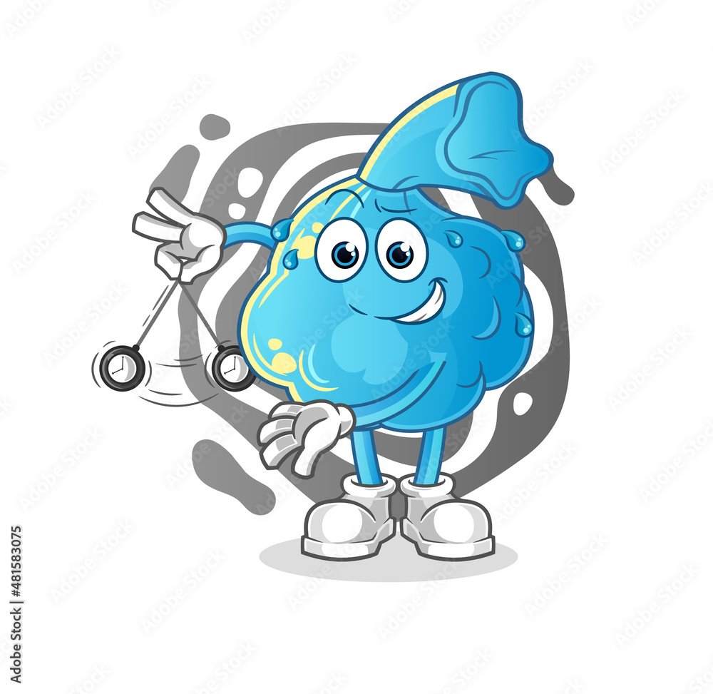 fever compress hypnotizing cartoon. cartoon mascot vector fever compress hypnotizing cartoon. cartoon mascot vector