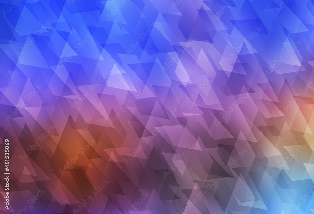 Fototapeta premium Light Blue, Yellow vector background in polygonal style.