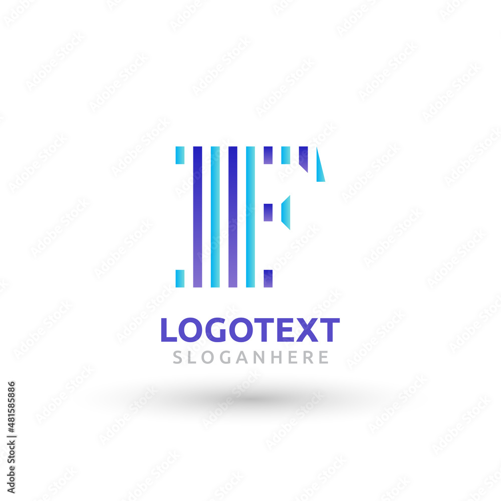 letter F logo letter F logo