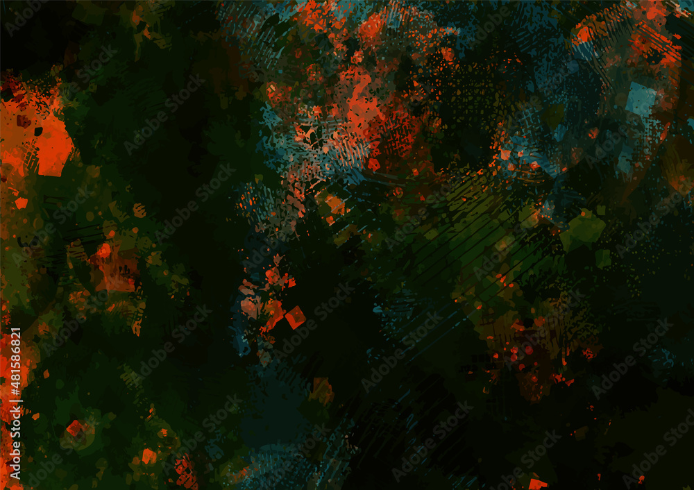 Fototapeta premium 赤い幻想的な水彩テクスチャ背景