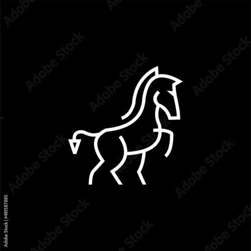 horse logo design creative design template vector image