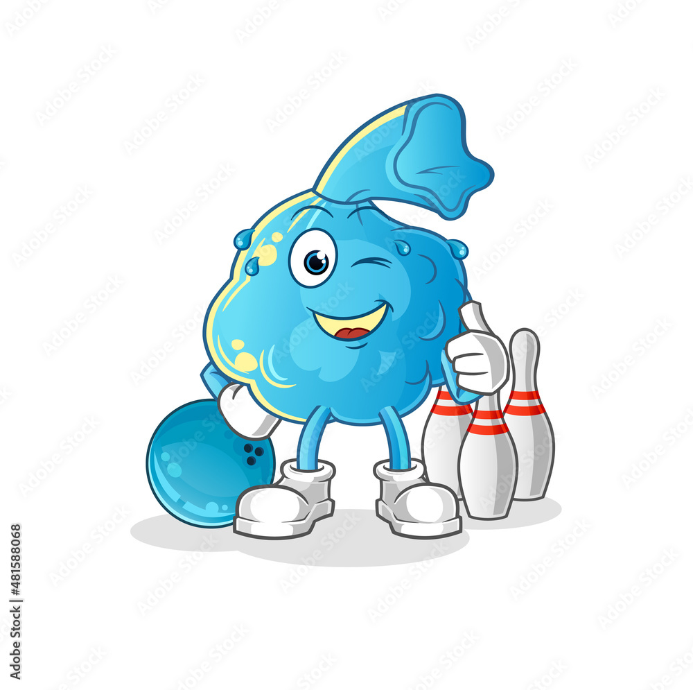 fever compress play bowling illustration. character vector fever compress play bowling illustration. character vector