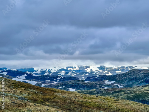 View from Skørsnøse mountain, Filefjell, Norway
