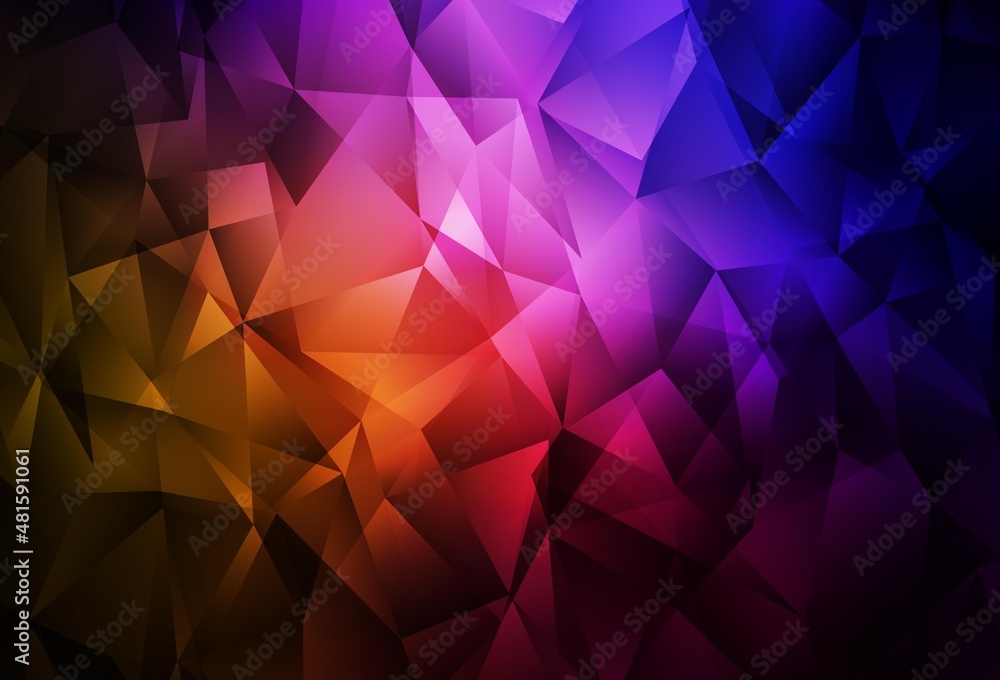 Dark Pink, Red vector low poly background. Dark Pink, Red vector low poly background.
