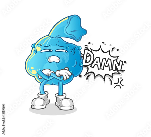 fever compress very pissed off illustration. character vector