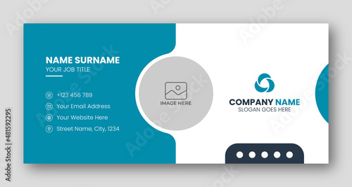 Email signature or footer and personal social media facebook cover design template