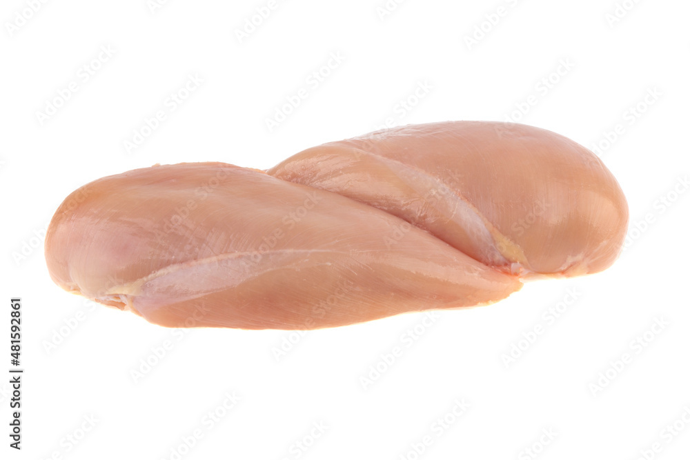 fresh piece of chicken fillet isolated on white background fresh piece of chicken fillet isolated on white background