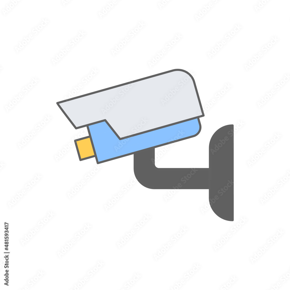 CCTV Icon in color icon, isolated on white background CCTV Icon in color icon, isolated on white background