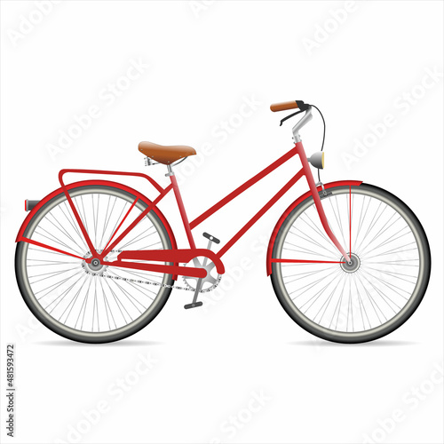 Retro vintage Bicycle Isolated on white background