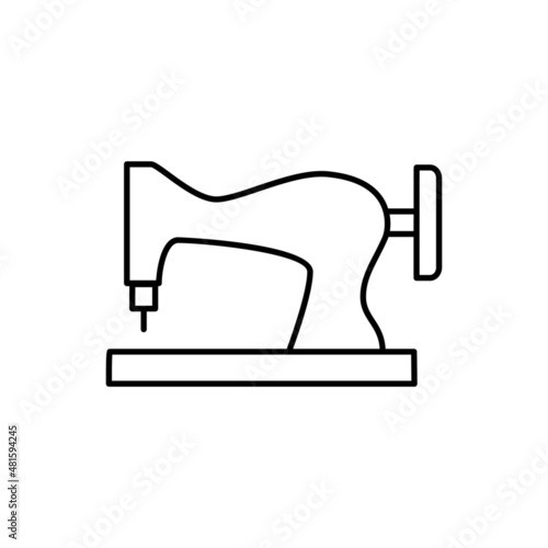 sewing machine Icon in black line style icon, style isolated on white background