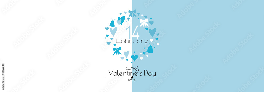 Happy Valentines Day horizontal banner. Happy Valentines Day horizontal banner.
