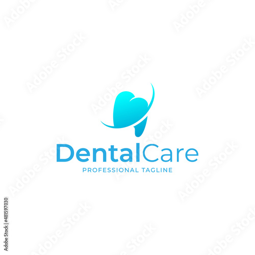 heart and teeth logo, dental care, dental clinic vector logo design